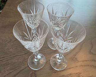 Set of 4 Cut Crystal Cocktail Glasses
