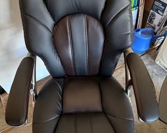 Executive Faux Leather Office Chair with Contrasting Accents