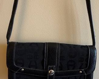 Aigner Black Monogram Shoulder Bag