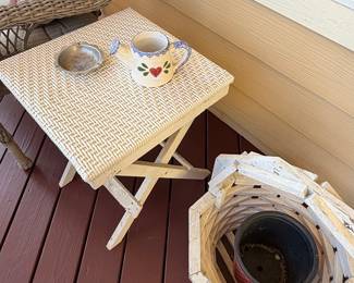 Hand-Painted Ceramic Watering Can with Heart Design