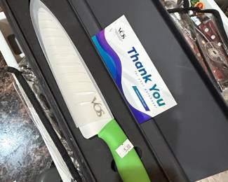 VOS Ceramic Chef Knife with Green Handle