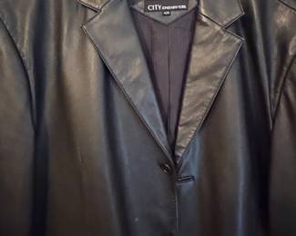 City Jones New York Leather Blazer
