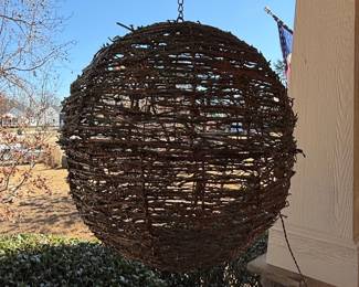 Barbed Wire Sphere Garden Ornament
