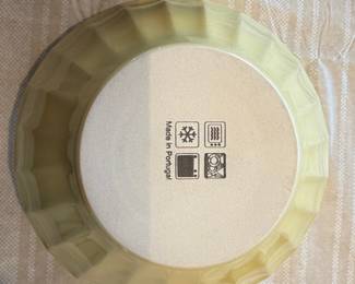 Portuguese Ceramic Serving Bowl Set - Fluted Design