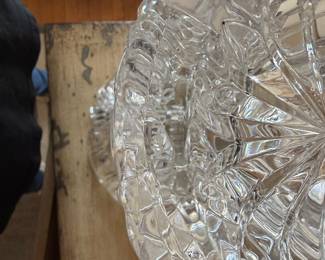 Cut Crystal Punch Bowl with Pedestal Base