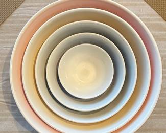 Set of 5 Ceramic Nesting Mixing Bowls