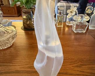 Art Deco Frosted Glass Dancing Lady Figurine