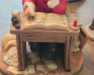 Santa Claus Writing Letter Figurine - Norman Rockwell