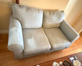 Light Gray Upholstered Loveseat