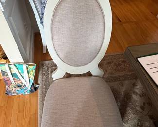 Coaster Twyla Cream and Dark Cocoa Side Chairs with Oval Back