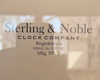 Sterling & Noble Clock Company Oversized Wall Clock with Thermometer and Hygrometer - Mfg. No. 9
