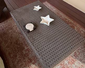 Wicker Storage Coffee Table