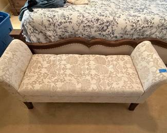 Recamier Bench with Scroll Arms