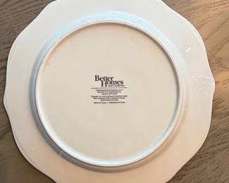 Better Homes & Gardens "Winterberry" Dinner Plate and Swirl Glass Bowl