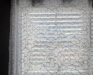 Sheer Curtains with Geometric Pattern
