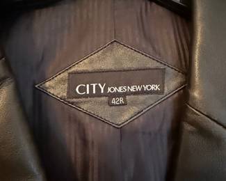 City Jones New York Leather Blazer
