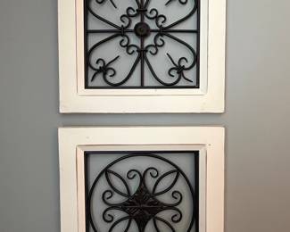 Set of Two Ornate Scrollwork Wall Decor Panels