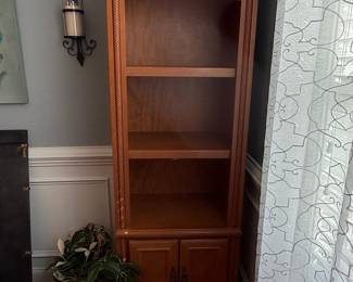 Thomasville Oak Bookcase with Cabinet Base