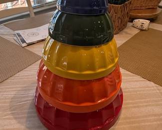 Set of 5 Ceramic Nesting Mixing Bowls