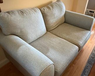 Light Gray Upholstered Loveseat