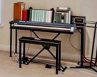 Synthesizer with table and bench