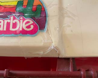 D138 - $50. Vintage Barbie Jeep & Horse Trailer with accessories. 