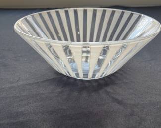 D25 - $75. Johansfors Bengt Orup "Strikt" Glass Bowl & Plate Set. 