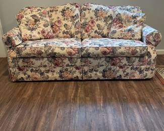 D70 - $75. Full size sleeper sofa by LaZBoy. Measures 72" wide x 33.5" deep x 32" tall. This is right next to a basement exit - YOU NEED 2 STRONG PEOPLE TO MOVE THIS!