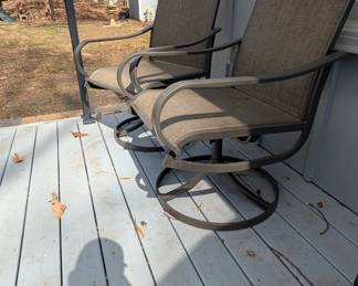 D129 - $40. Pair of Swivel Chairs in good condition. 