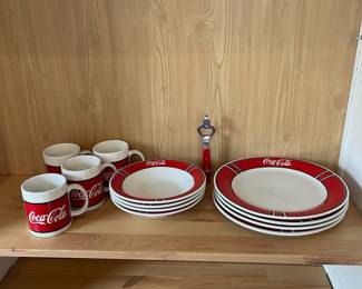 D146 - $35. 12 Pc Gibson Coca Cola Set with Bottle Opener. 