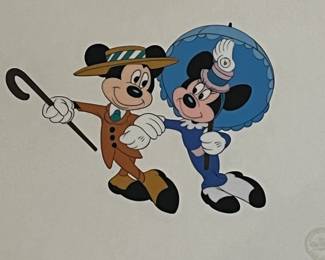 D42 - $40. "Nifty Nineties" Serigraph Cel Certified. Framed it measures 21.5" x 18.25". 