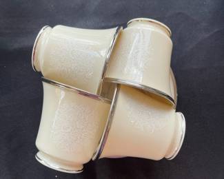 D148 - $125. Lenox Moonspun 21 Pc China + 9 Crystal Glasses. 