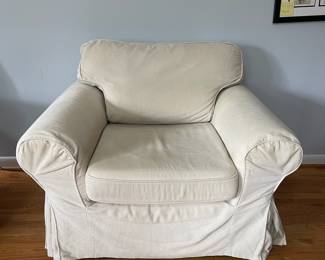 D40 - $75. IKEA Arm Chair. Cushions are removable & cover can be washed / interchangeable. Measures 42.5" wide x 34.5" deep x 29" tall. 