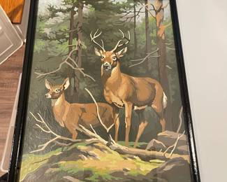 D78 - $20. Vintage Paint by Numbers. Measures 13" x 17" tall. 