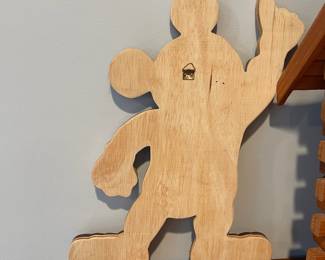 D57 - $30 Pair - Wooden Minnie & Mickey. Approx 11" wide x 16" tall each. 
