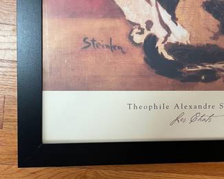 D32 - $10. Theophile Alexandre Steinle "Les Chats". Framed it measures 22.5" x 26.5". 