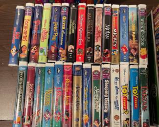 D77 - $100. Lot of 73 Disney VHS Tapes. 
