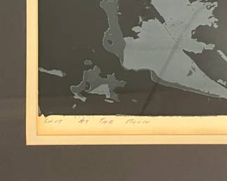 D50 - "Shot At The Moon" #2/3. Robert J. Burkhardt 1970. Framed it measures 20.5" x 16.5". 