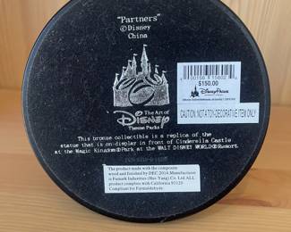 D18 - $100.  Disney "Partners" Bronze Statue. Excellent condition. Measures 5" wide x 8" tall. 