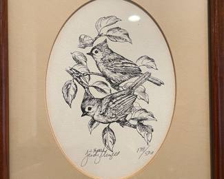 D81 - $30. Judy Mizell signed & numbered print prints. # 154/500 on left. #139/500 on right. Measures 19.5" wide x 12.5" tall. 