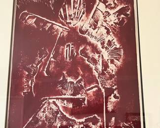 D47 - $25. Signed & Numbered Print "Sequoia" . #2/20. LP Lerfield ? 1970. Framed it measures 20" x 25". 