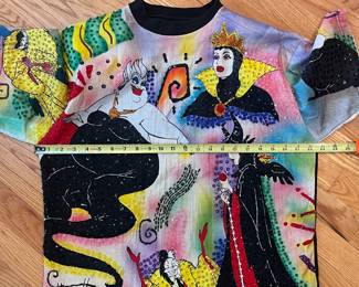 D187 - $30. Disney by Jon Jon. Villains T-Shirt. Size Large. 