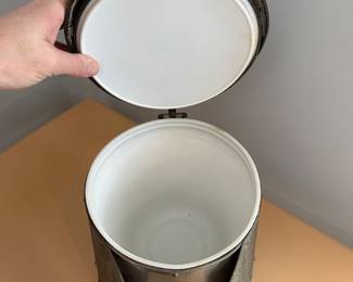 D158 - $20. Camelot Pewtertone Knight Helmet Ice Bucket. 