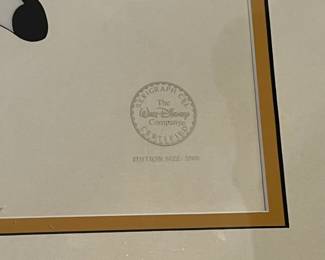 D42 - $40. "Nifty Nineties" Serigraph Cel Certified. Framed it measures 21.5" x 18.25". 