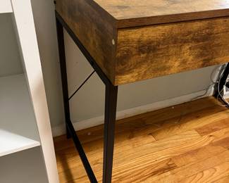 D30 - $40. Cubicubi Brand Desk. Pressed wood with 2 drawers. Measures 39.5" x 19.75" x 29.75" tall. 