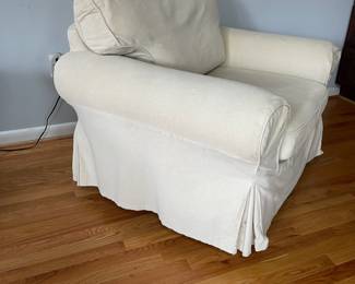 D40 - $75. IKEA Arm Chair. Cushions are removable & cover can be washed / interchangeable. Measures 42.5" wide x 34.5" deep x 29" tall. 