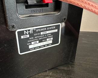 D104 - $25. PAIR NHT Zero Bookshelf Speakers 