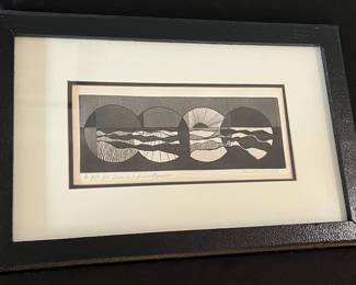 D48 - $35. Signed by artist Karen Branen and personalized for Gerard & Susan. Framed it measures 19.5" x 12.5". 