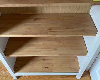 D12 - $65 Each. 2 Available! Lightweight Bookcase / Display Shelves. Measures 35" wide x 13.5" deep x 75" tall. Shelves are adjustable. 