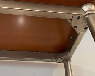 D61 - $75 Each Tall Shelving Units. Sturdy Metal Frame with wooden shelves. Measures 37.5" wide x 15.5" deep x 76" tall. 